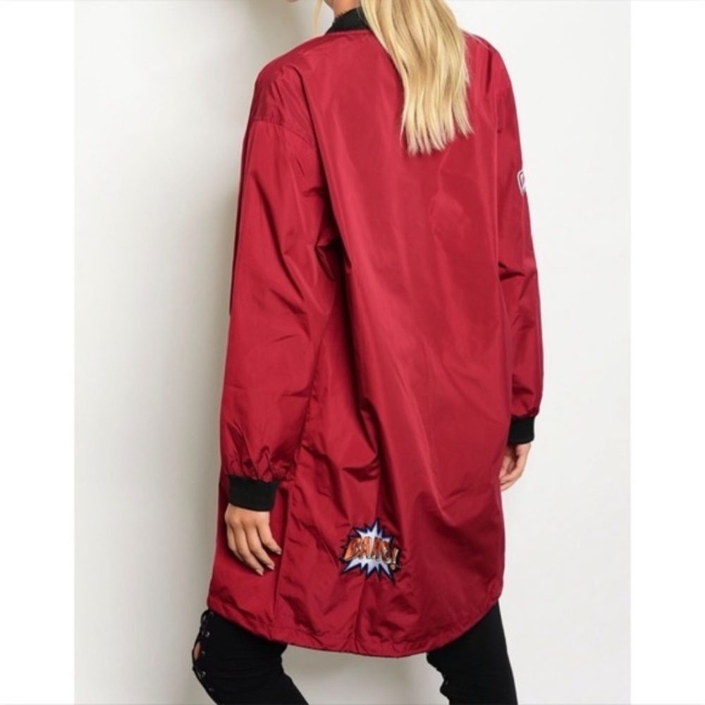 Red Long Patch Jacket - Picture 4 of 8